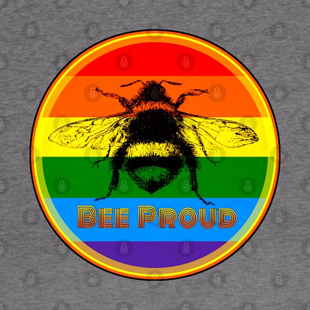 BEE PROUD. Celebrate Manchester Pride with this rainbow coloured bee design by Off the Page